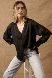Joie de Vivre Satin-Stripe French Cuff Shirt - ShopPromesa