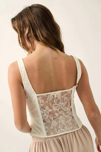 Delicate Blooms Floral Lace Bustier Corset Top - ShopPromesa