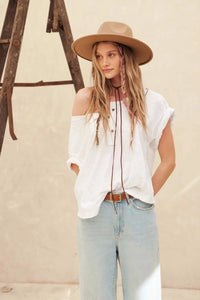 Easy Fit Vintage-Wash Exposed-Seam Henley Tee - ShopPromesa