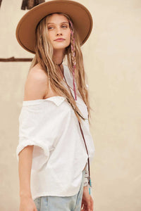 Easy Fit Vintage-Wash Exposed-Seam Henley Tee - ShopPromesa