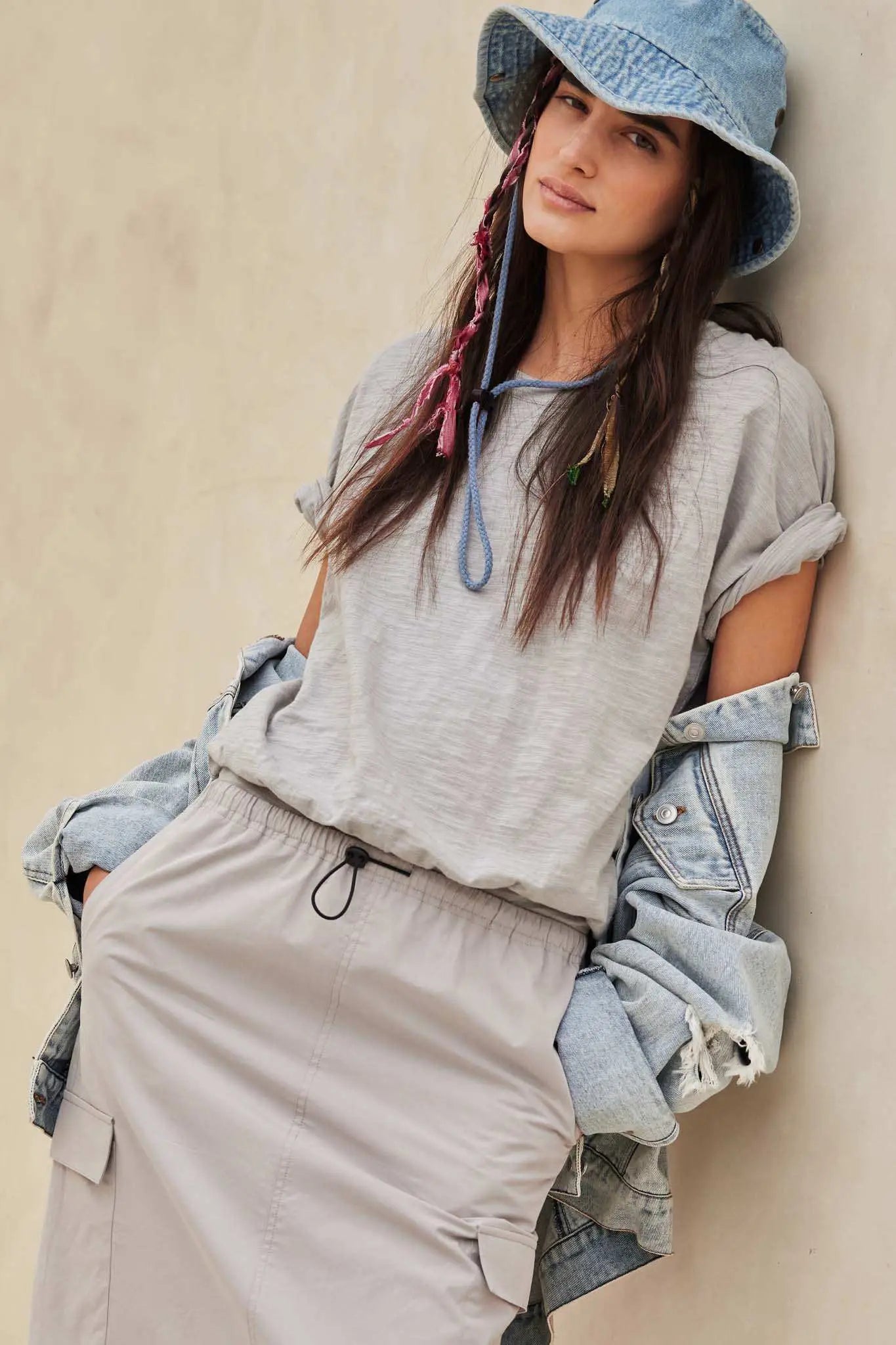 Easy Fit Vintage-Wash Slub Cotton T-Shirt Bodysuit - ShopPromesa