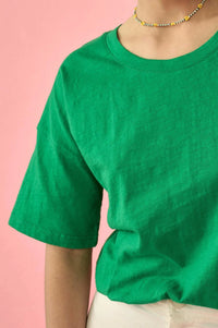 Easy Fit Vintage-Wash Slub Cotton T-Shirt Bodysuit - ShopPromesa