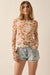 Bold Blossoms Floral Mesh Long-Sleeve Top - ShopPromesa