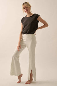 Easy Fit Cropped Raw-Edge Cap-Sleeve Muscle Tee - ShopPromesa