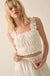 Sandy Shores Smocked Ruffle Cropped Cami Top - ShopPromesa