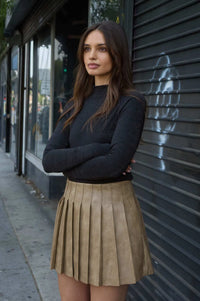 Sparkle and Shine Shimmer Knit Mock-Neck Top - ShopPromesa