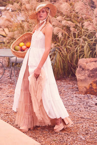 True Romance Pleated Tiered Ruffle Maxi Top - ShopPromesa