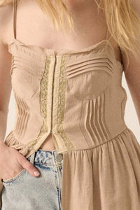 True Romance Pleated Tiered Ruffle Maxi Top - ShopPromesa