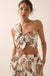 Lost City Abstract-Print One-Shoulder Bandeau Top - ShopPromesa
