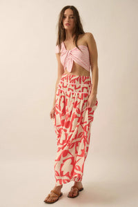 Cabana Dreams Striped One-Shoulder Bandeau Top - ShopPromesa