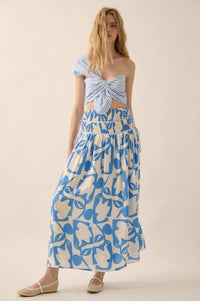 Cabana Dreams Striped One-Shoulder Bandeau Top - ShopPromesa