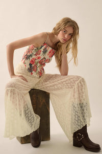 Exquisite Blooms Smocked Floral Mesh Cami Top - ShopPromesa