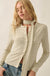 Edge of Forever Pinstripe Button-Up Top and Scarf - ShopPromesa