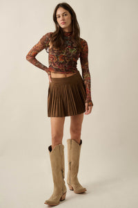 Mysterious Blossoms Floral Mesh Tank and Shrug Set - ShopPromesa