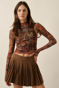 Mysterious Blossoms Floral Mesh Tank and Shrug Set - ShopPromesa