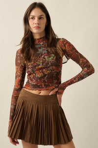 Mysterious Blossoms Floral Mesh Tank and Shrug Set - ShopPromesa