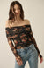Moonlit Garden Floral Mesh Off-Shoulder Bodysuit - ShopPromesa