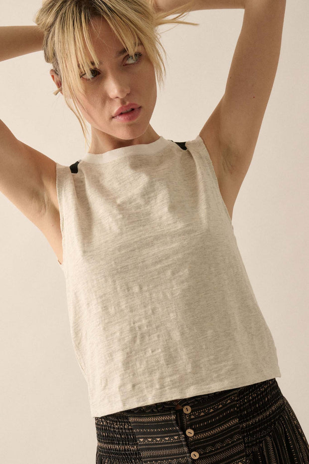 Easy Fit Colorblock Sleeveless Muscle Tee - ShopPromesa