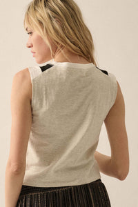 Easy Fit Colorblock Sleeveless Muscle Tee - ShopPromesa