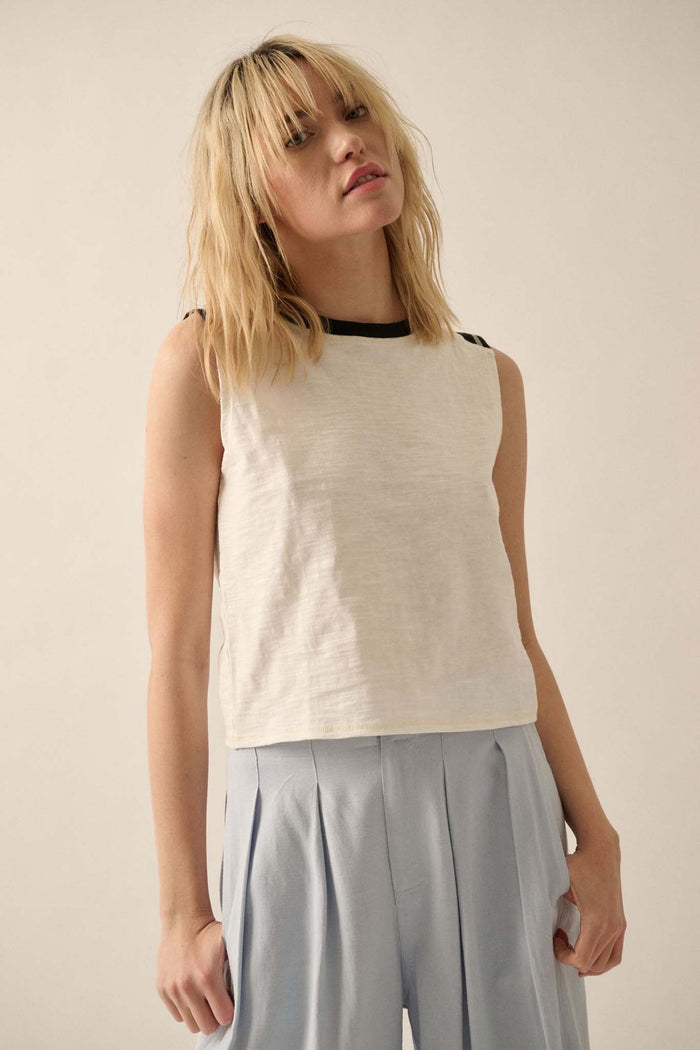 Easy Fit Colorblock Sleeveless Muscle Tee - ShopPromesa