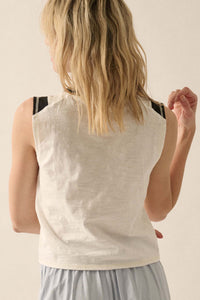 Easy Fit Colorblock Sleeveless Muscle Tee - ShopPromesa