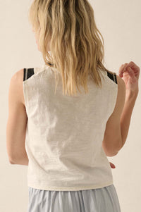 Easy Fit Colorblock Sleeveless Muscle Tee - ShopPromesa