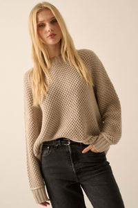 Basically Perfect Chunky Crochet-Knit Sweater - ShopPromesa