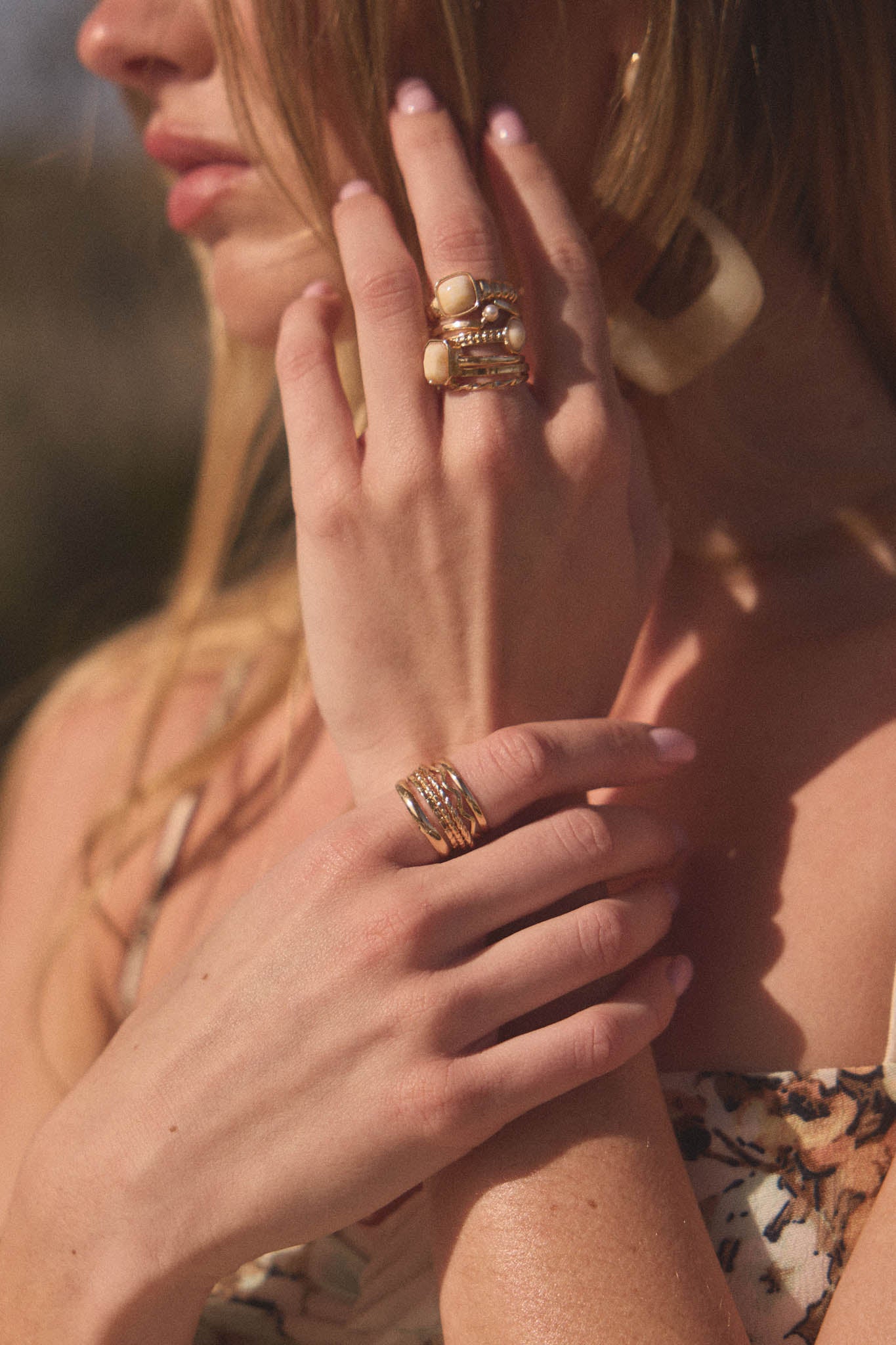 Albion Twelve-Piece Assorted Gold Ring Set - ShopPromesa