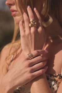 Albion Twelve-Piece Assorted Gold Ring Set - ShopPromesa