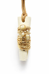 Albion Twelve-Piece Assorted Gold Ring Set - ShopPromesa