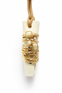 Albion Twelve-Piece Assorted Gold Ring Set - ShopPromesa