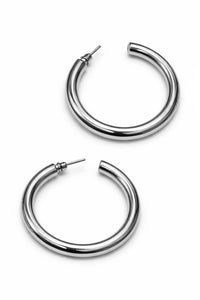Avondale White Gold-Dipped Hoop Earrings - ShopPromesa