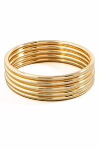 Miramonte Five-Piece Gold Bangle Set - ShopPromesa