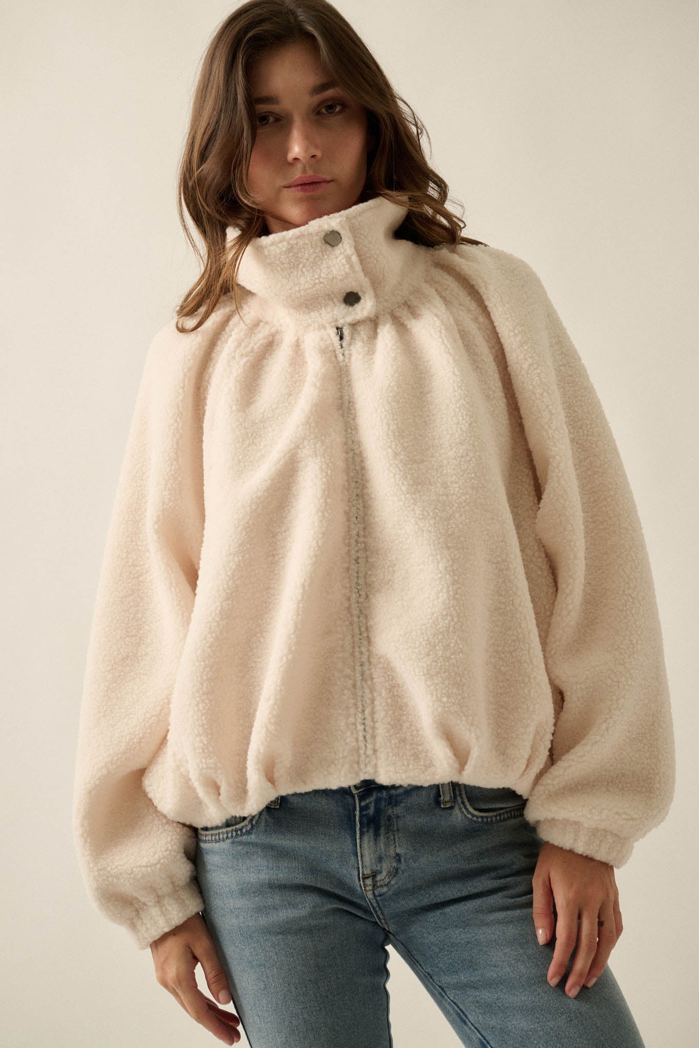 Getting Warmer Fleece Funnel-Neck Zip-Up Jacket - ShopPromesa