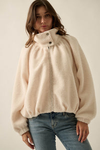 Getting Warmer Fleece Funnel-Neck Zip-Up Jacket - ShopPromesa