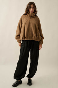 Getting Warmer Fleece Funnel-Neck Zip-Up Jacket - ShopPromesa