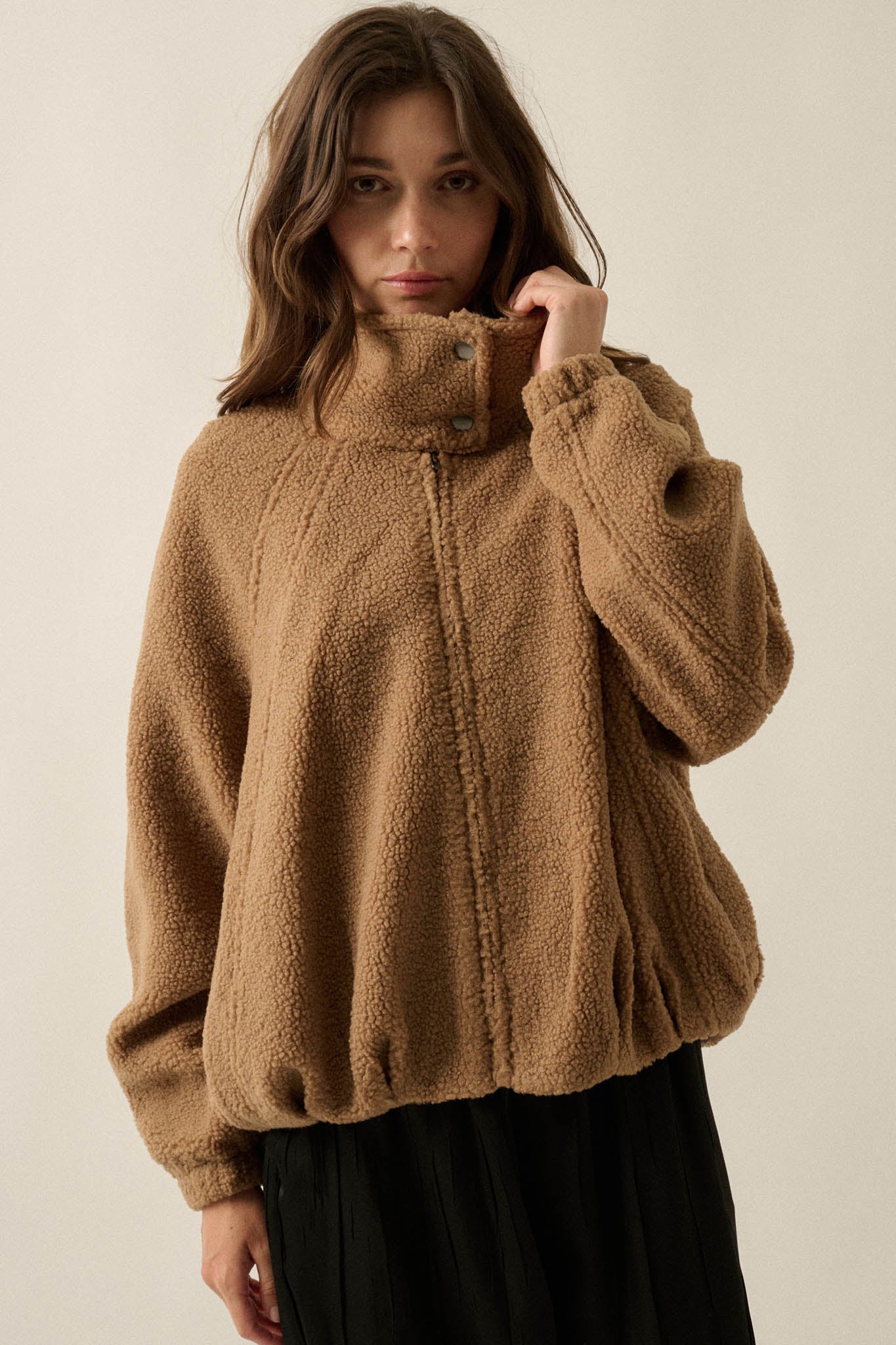 Getting Warmer Fleece Funnel-Neck Zip-Up Jacket - ShopPromesa