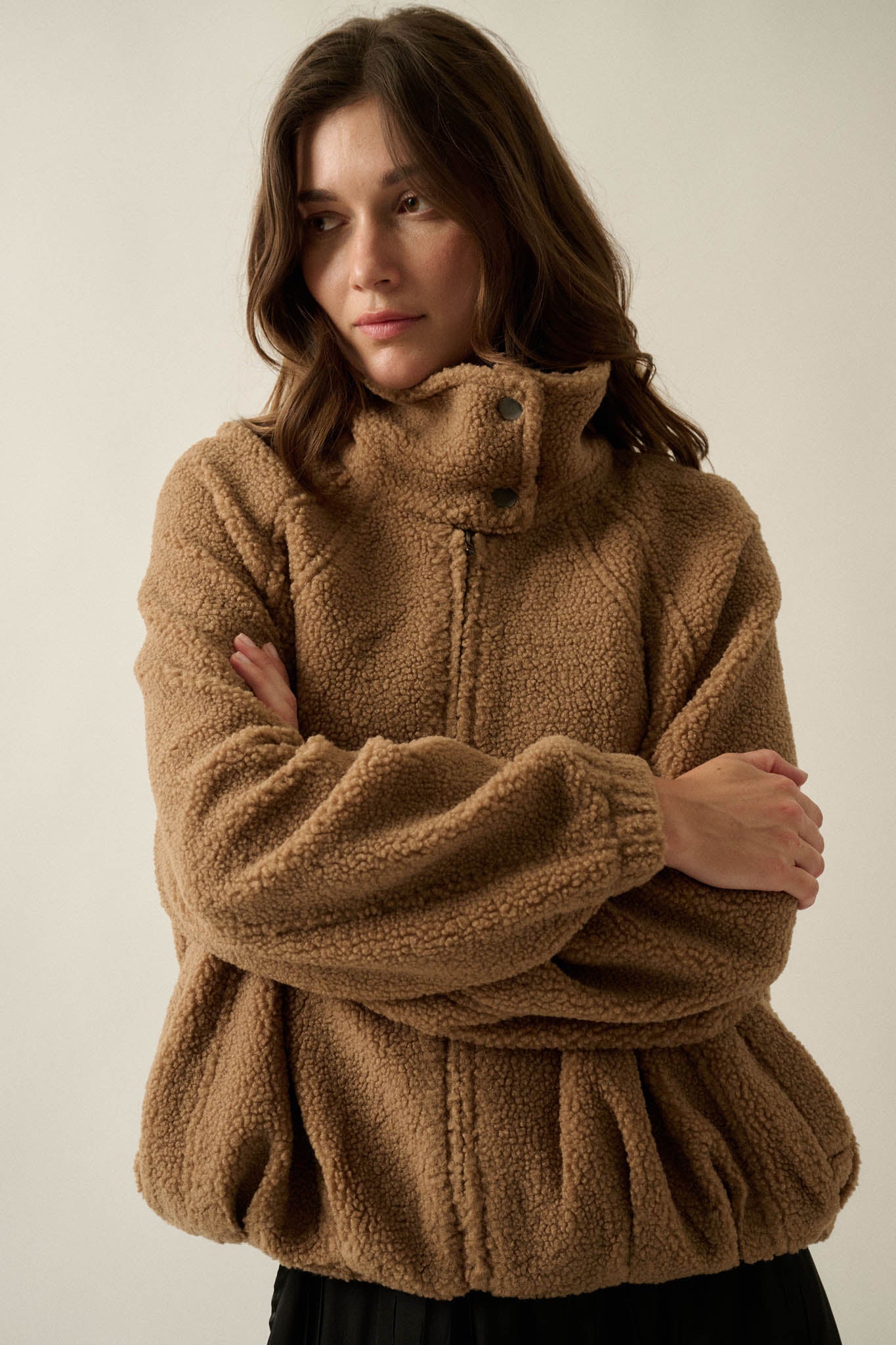 Getting Warmer Fleece Funnel-Neck Zip-Up Jacket - ShopPromesa