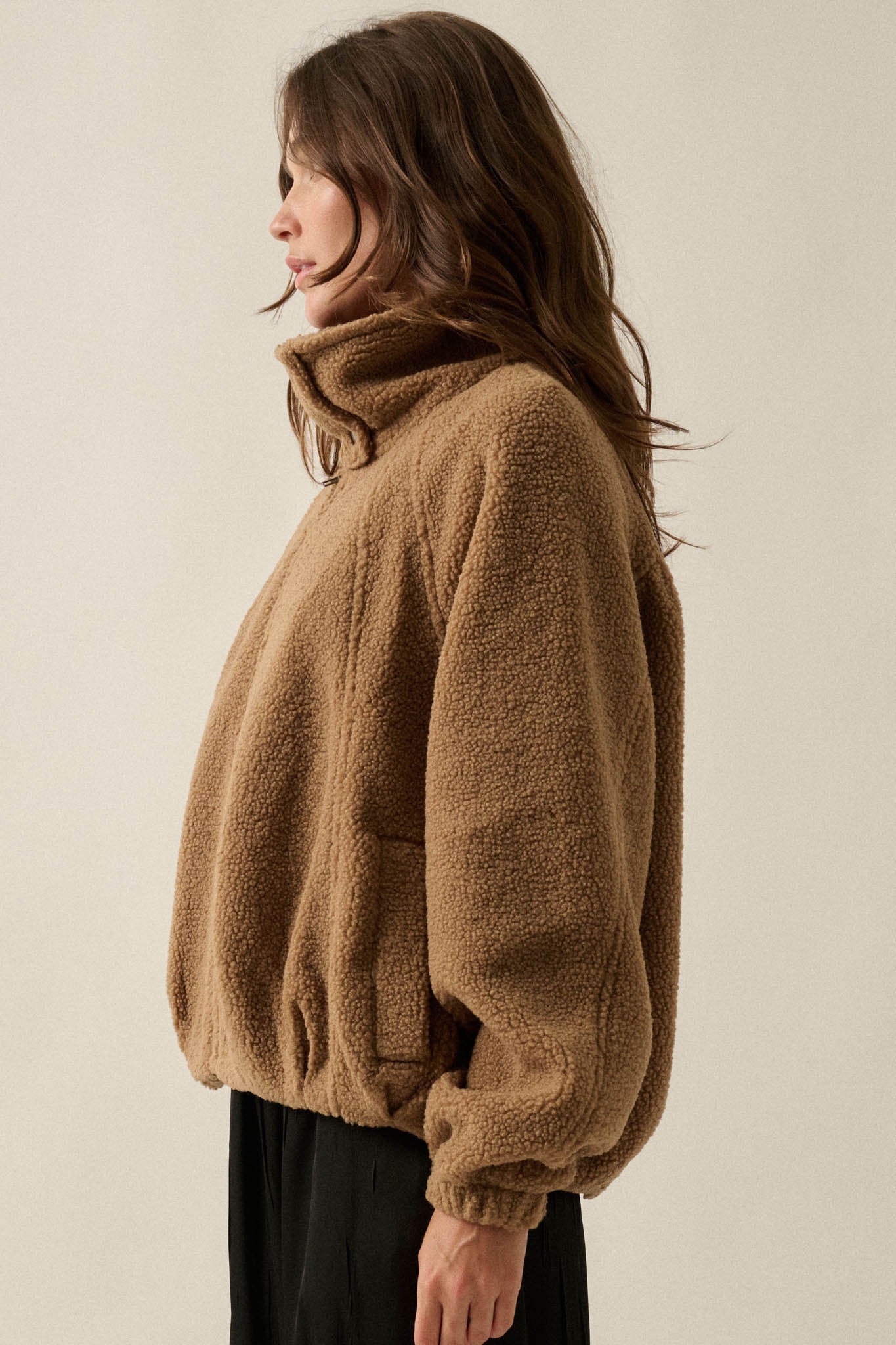 Getting Warmer Fleece Funnel-Neck Zip-Up Jacket - ShopPromesa