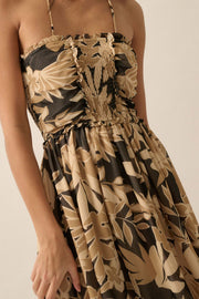 Exotic Beauty Floral Chiffon Halter Maxi Dress - ShopPromesa