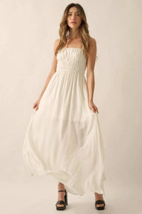 Enjoy the Moment Gathered Open-Back Maxi Dress - ShopPromesa