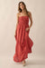 Enjoy the Moment Gathered Open-Back Maxi Dress - ShopPromesa