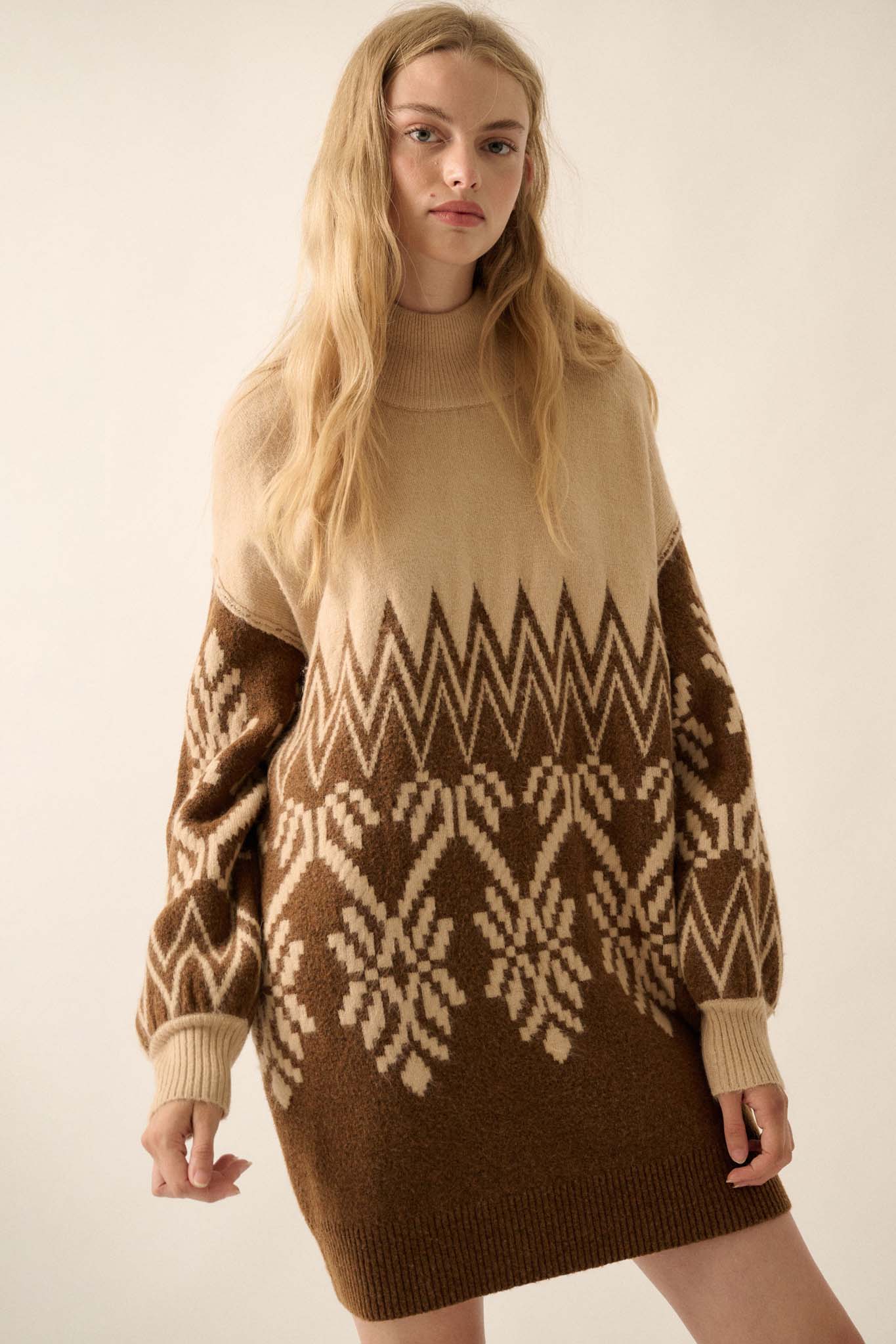 Peak Perfection Alpine Knit Mini Sweater Dress - ShopPromesa