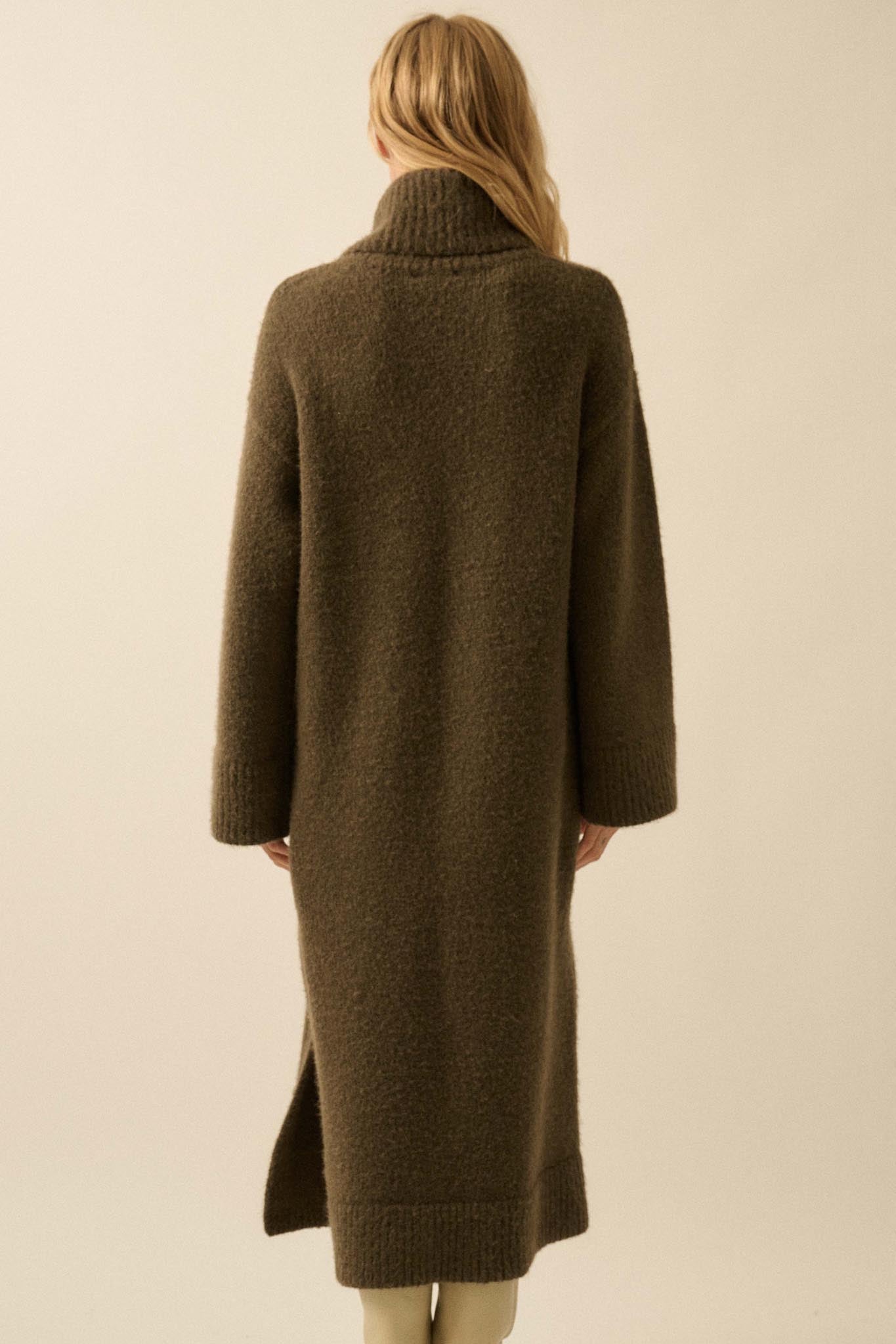 Quiet Hour Turtleneck Midi Sweater Dress - ShopPromesa