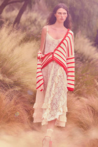 Dream of You Sheer Ruffled Floral Lace Midi Dress - ShopPromesa