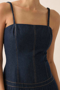 Blue Me Away Denim Drop-Waist Cami Mini Dress - ShopPromesa