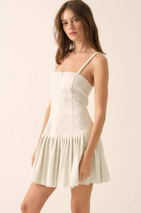 Premium Scuba Zip-Front Pleated Mini Dress - ShopPromesa