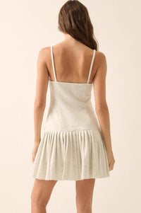 Premium Scuba Zip-Front Pleated Mini Dress - ShopPromesa