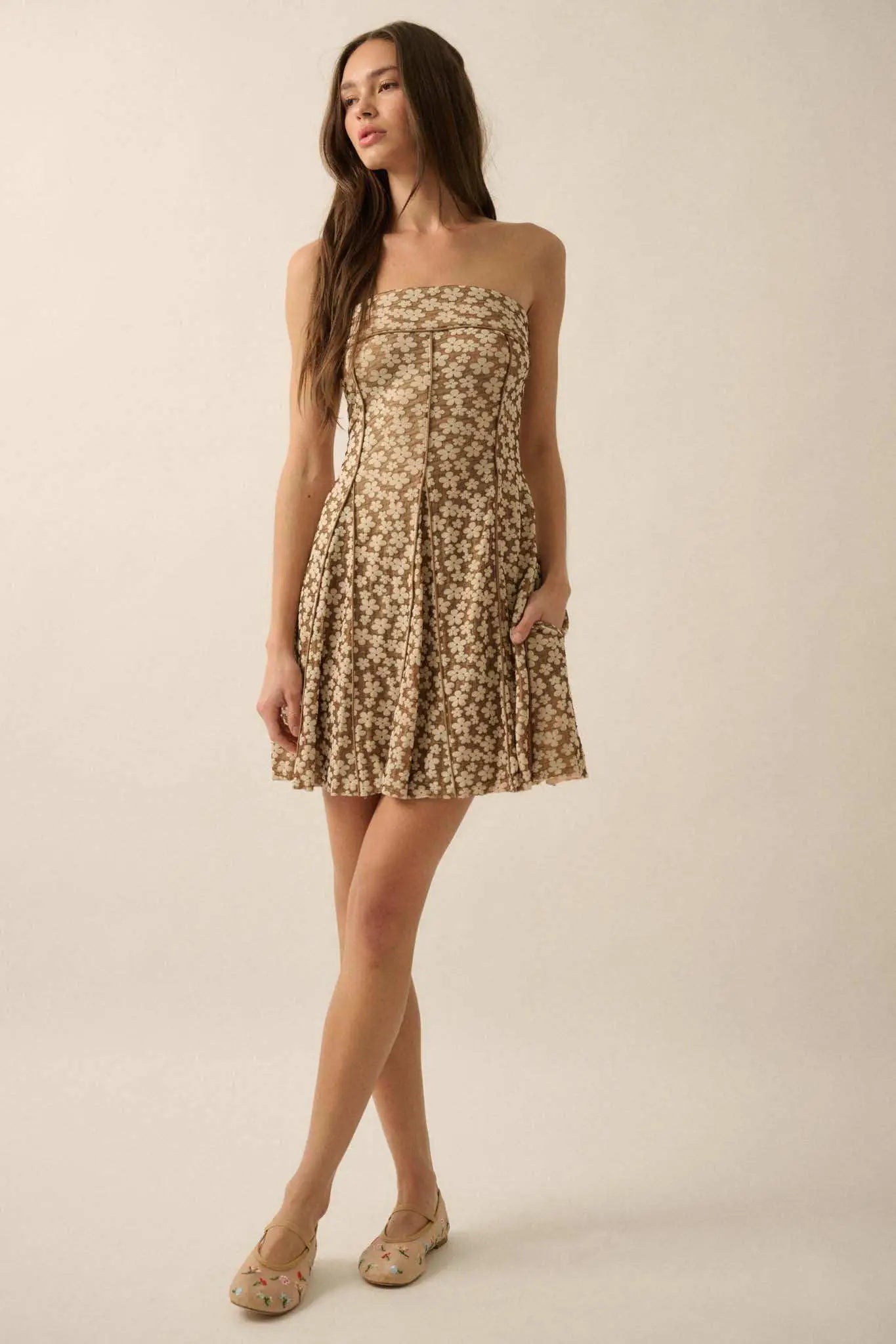 godets short dress Short Godet Dress