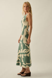 Fantastic Flora Floral Jacquard Midi Sweater Dress - ShopPromesa